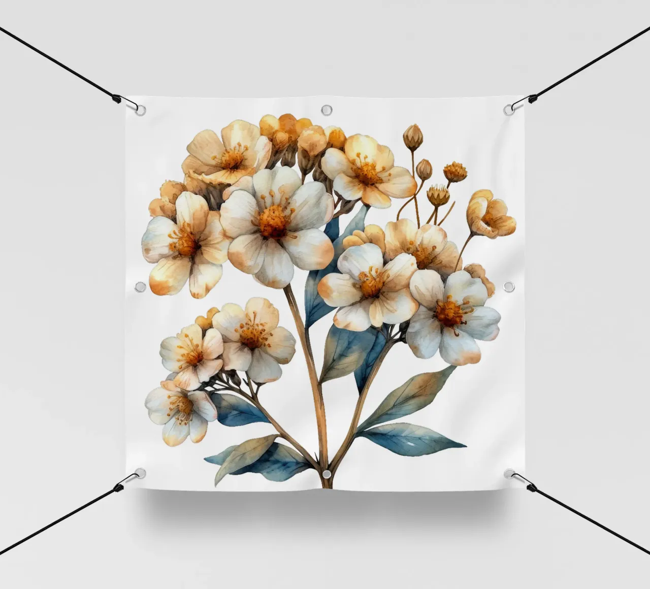 Fiore di achillea telo in pvc da Bold Blooms