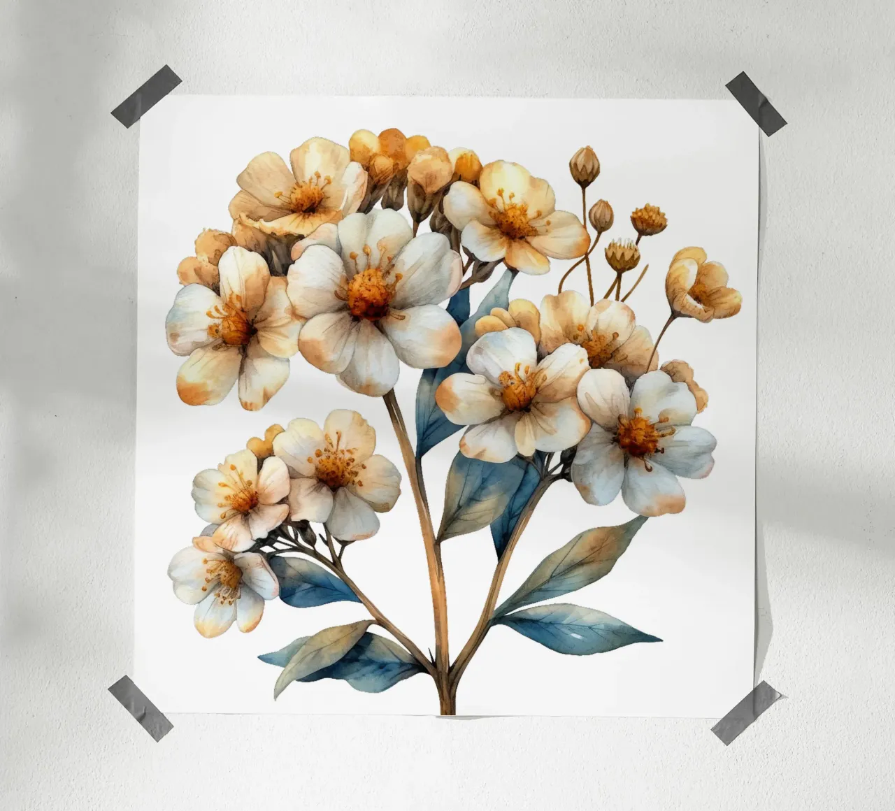 Fiore di achillea poster da Bold Blooms