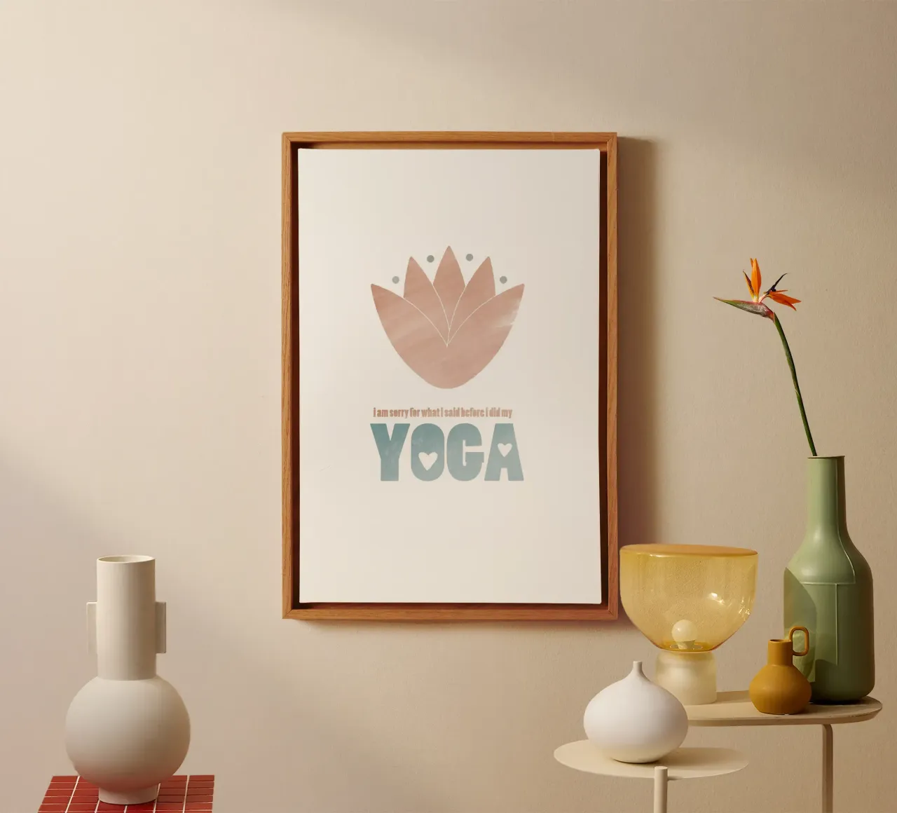 I am sorry for what I said before I did my YOGA tela con Cornice a cassetta da maramirage