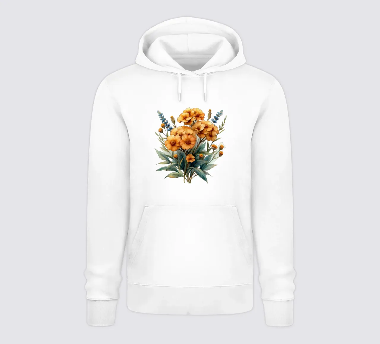Yarrow Flower hoodie by Bold Blooms