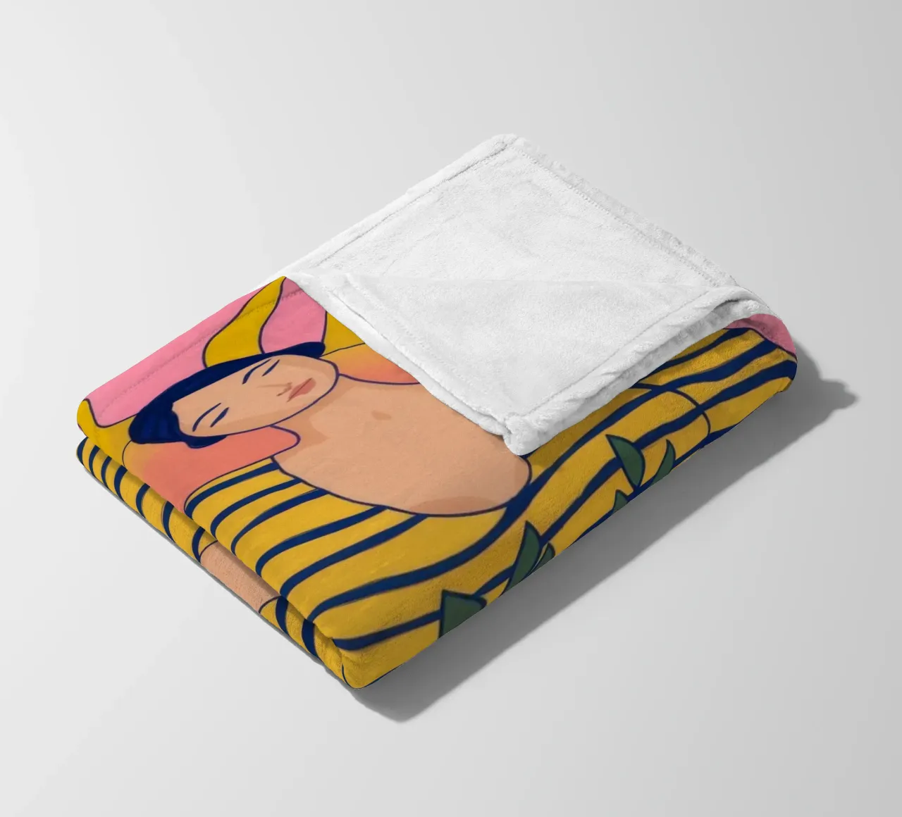 Sunlit Striped Outfit fleece blanket by Kamera Obskura