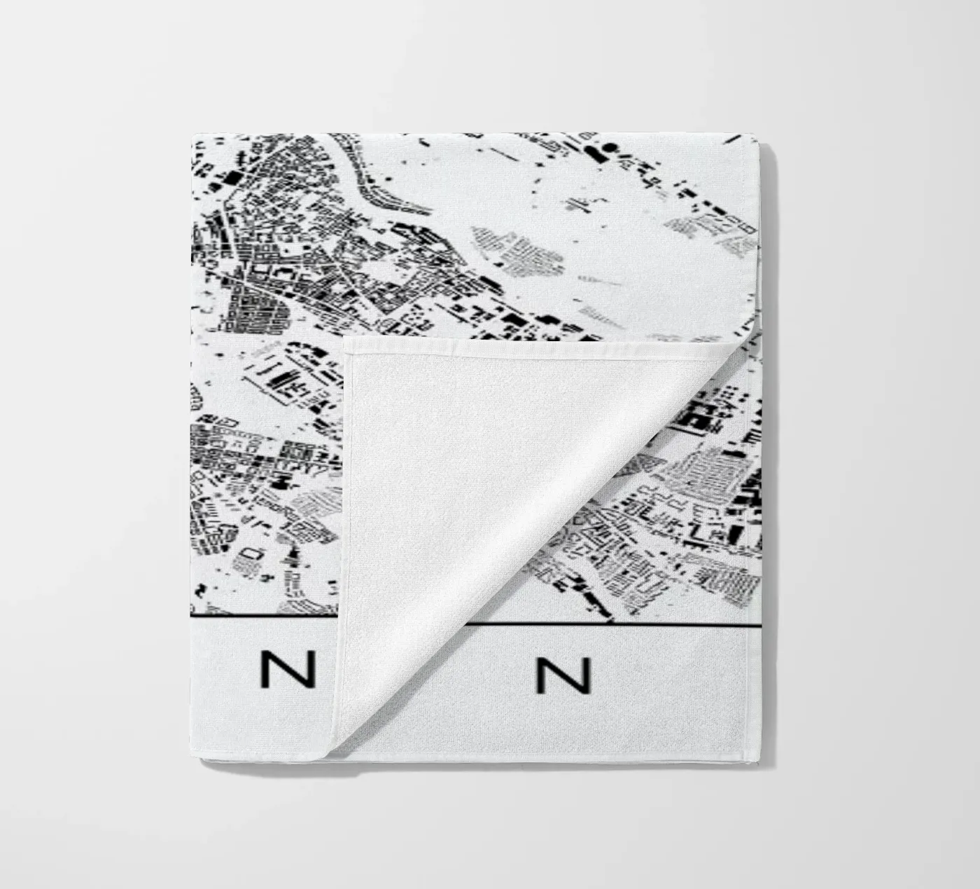 Vienna Map Schwarzplan telo mare da Hubert Roguski