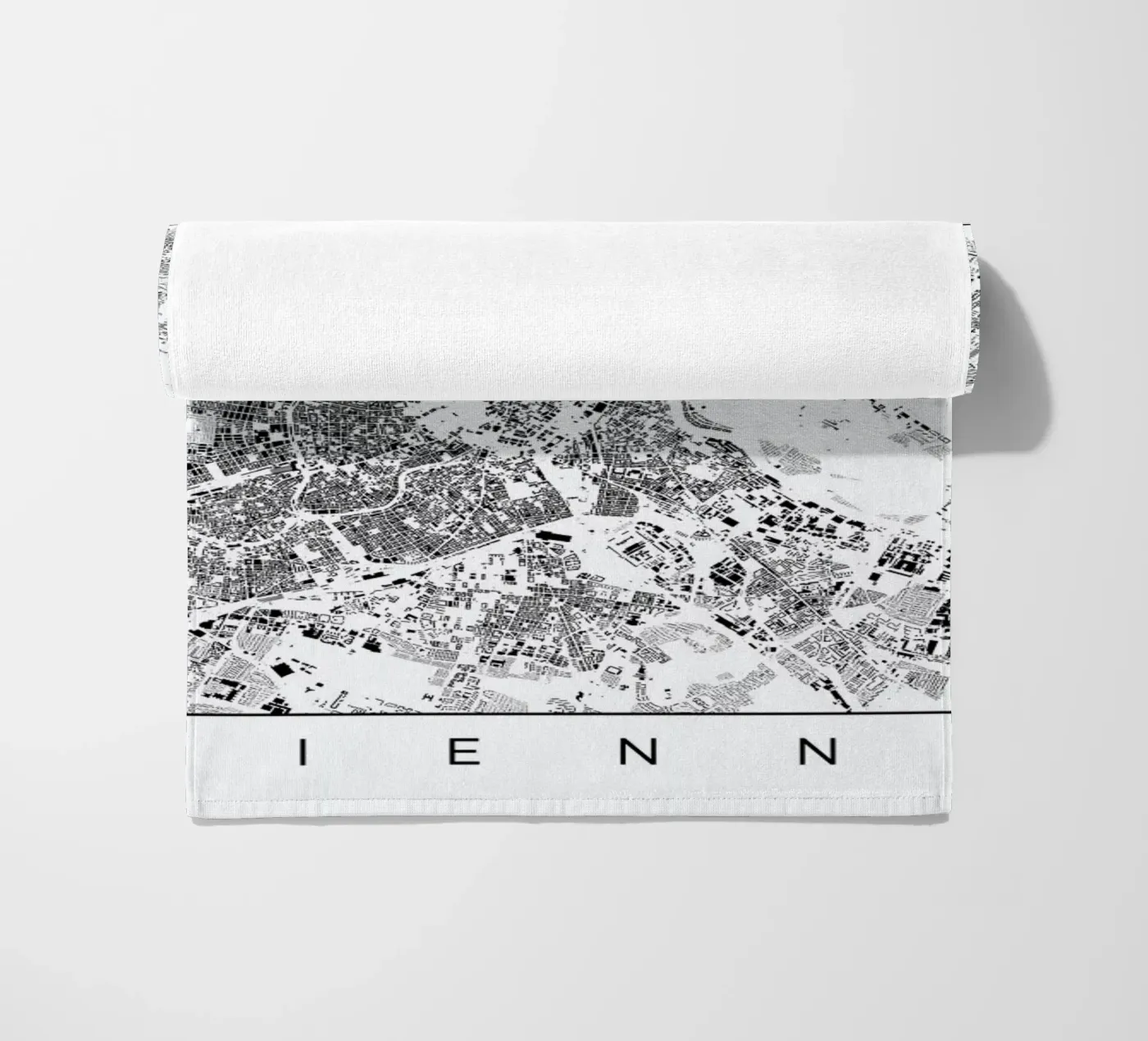 Vienna Map Schwarzplan telo mare da Hubert Roguski