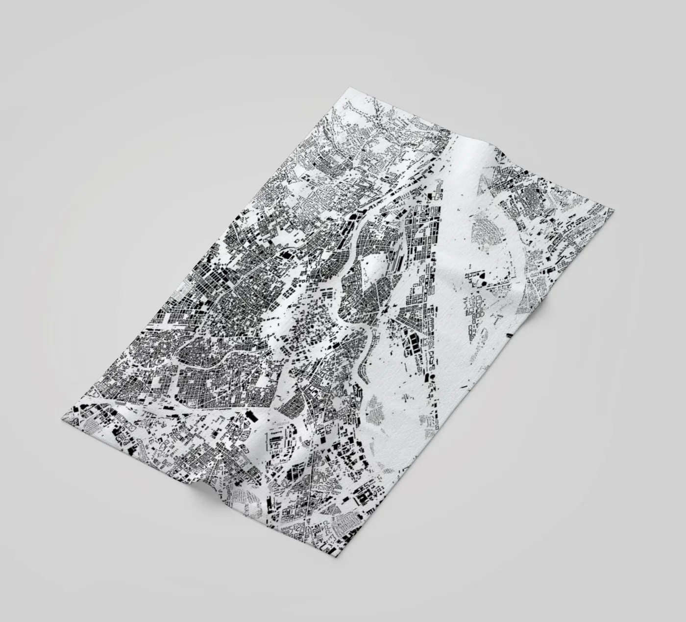 Vienna Map Schwarzplan telo mare da Hubert Roguski