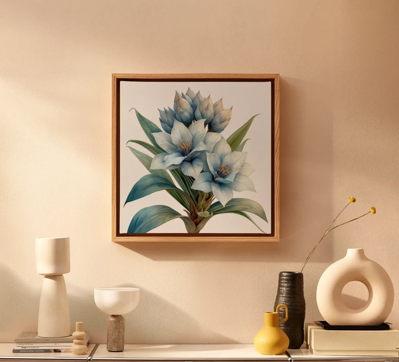 Fiore di yucca tela con Cornice a cassetta da Bold Blooms