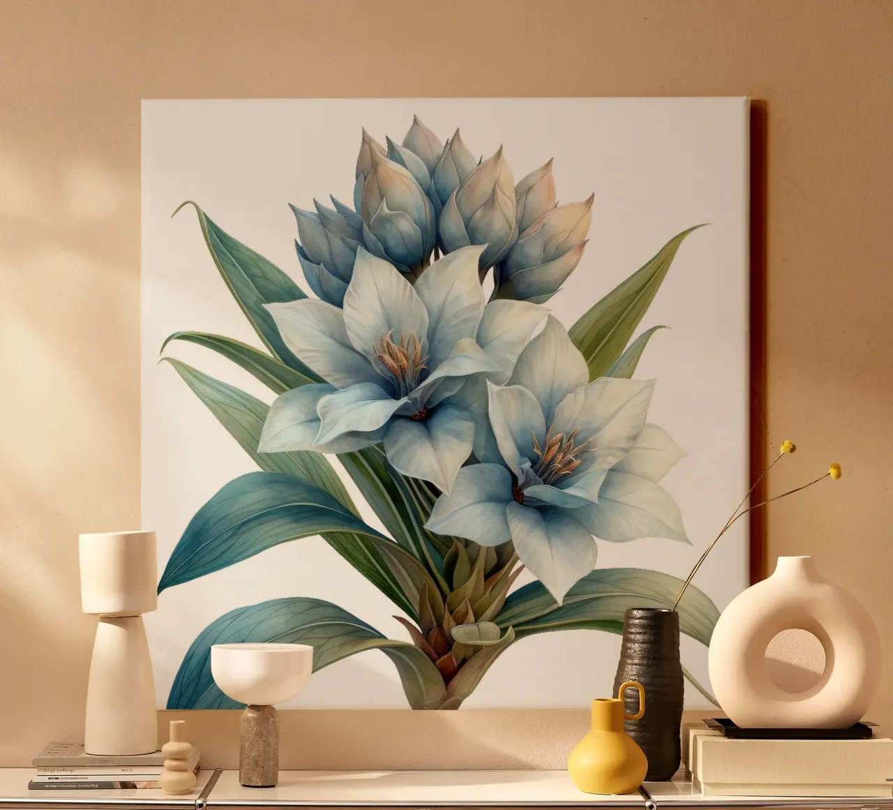 Fiore di yucca tela con Cornice a cassetta da Bold Blooms
