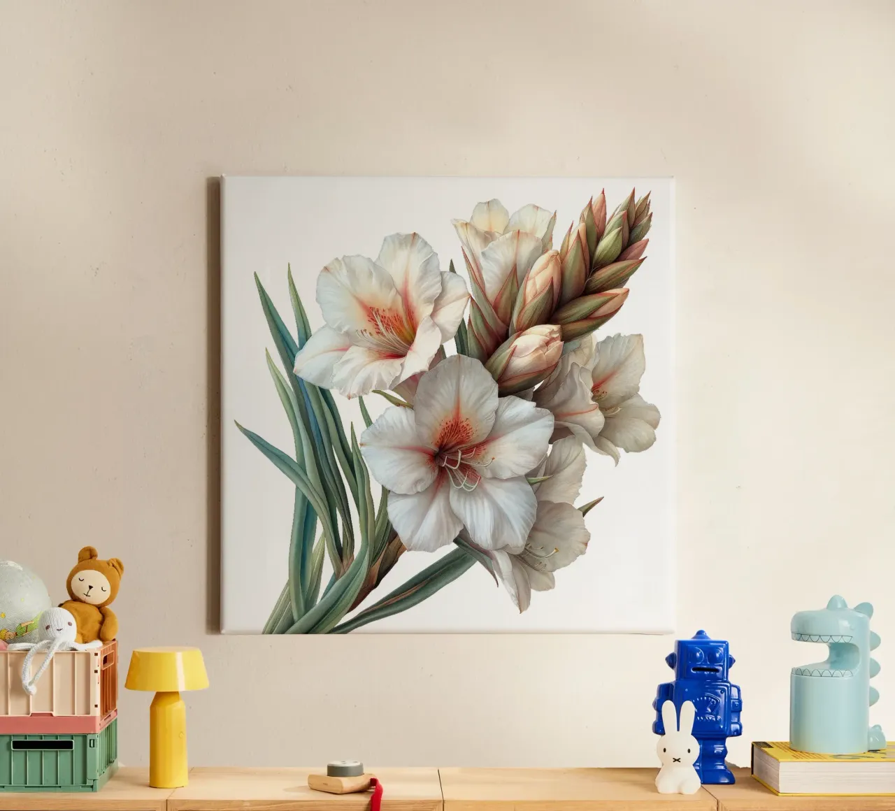 Fiore di yucca tela con Cornice a cassetta da Bold Blooms