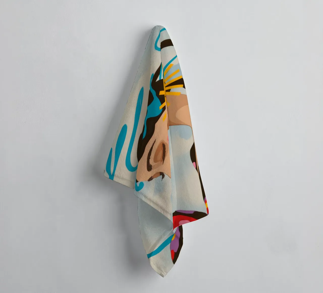 Floral Outfit Abstract towel by Kamera Obskura