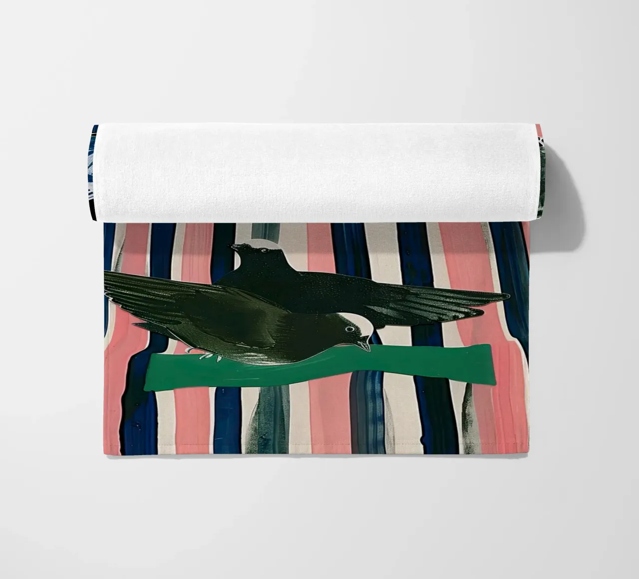 Donna e uccelli telo mare da DaarbyN