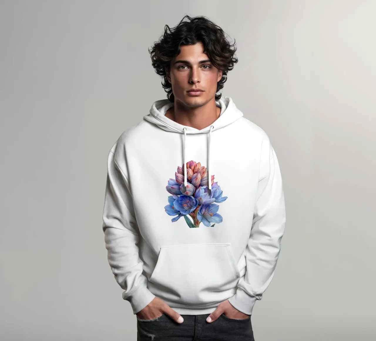 Fiore di yucca felpa con cappuccio da Bold Blooms