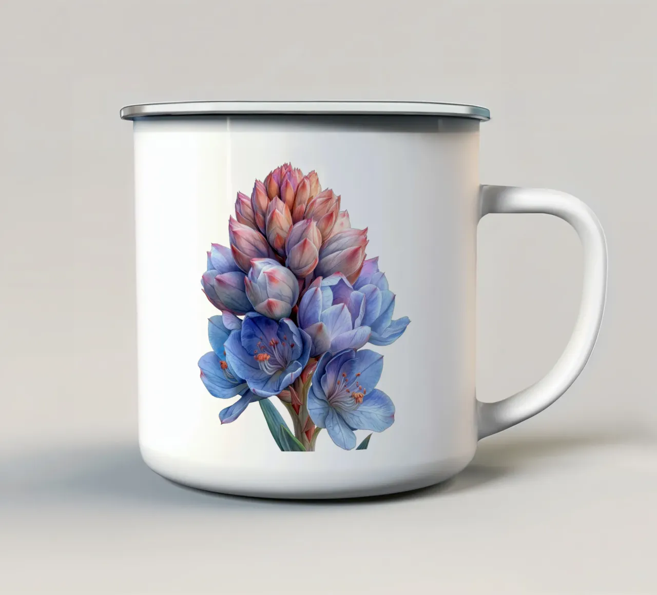 Fiore di yucca tazza in smalto da Bold Blooms