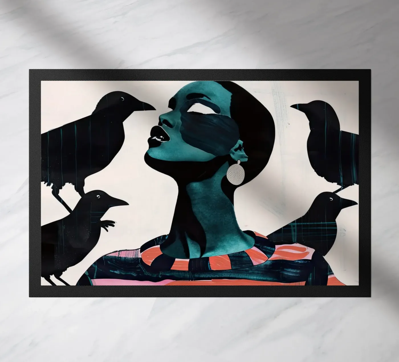 Femme et corbeaux paillasson de DaarbyN