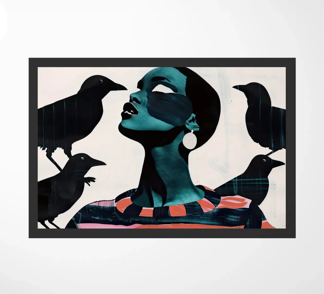 Donna e corvi zerbino da DaarbyN