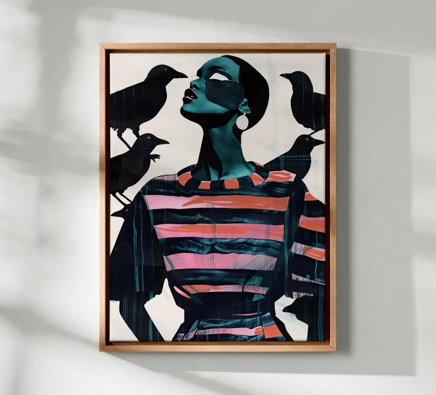 Donna e corvi tela da DaarbyN