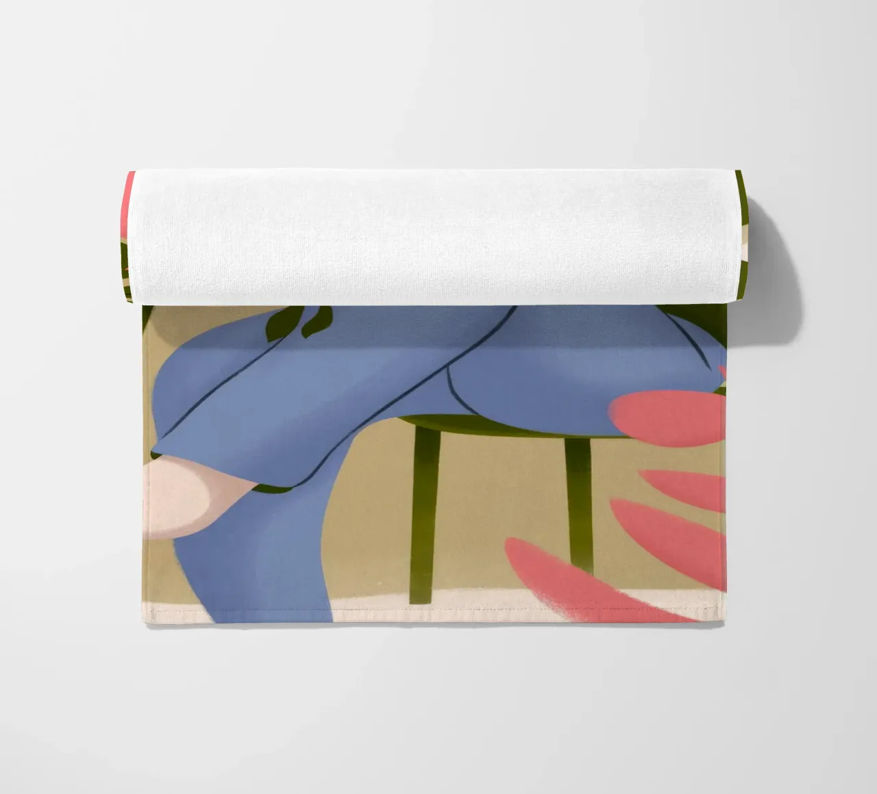Green Outfit Plants beach towel by Kamera Obskura