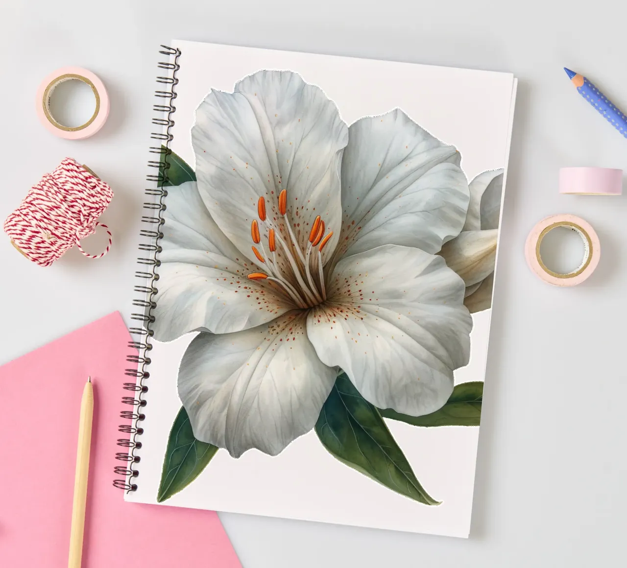 Zephyranthes Flower spiral notebook by Bold Blooms