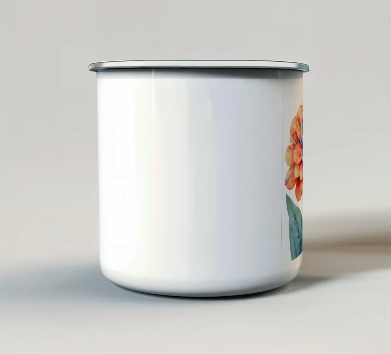 Fiore di zinnia tazza in smalto da Bold Blooms