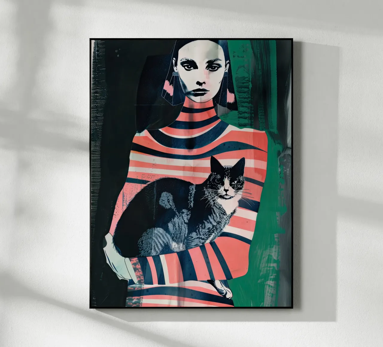 Ragazza che tiene in braccio un gatto plexiglass da DaarbyN