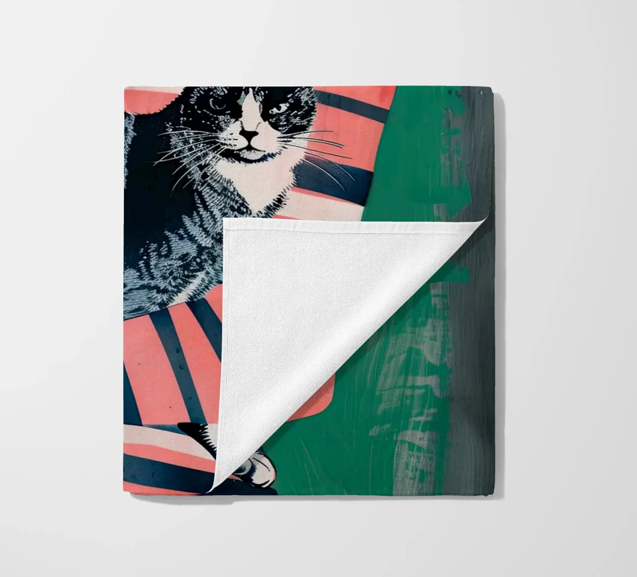 Ragazza che tiene in braccio un gatto telo mare da DaarbyN