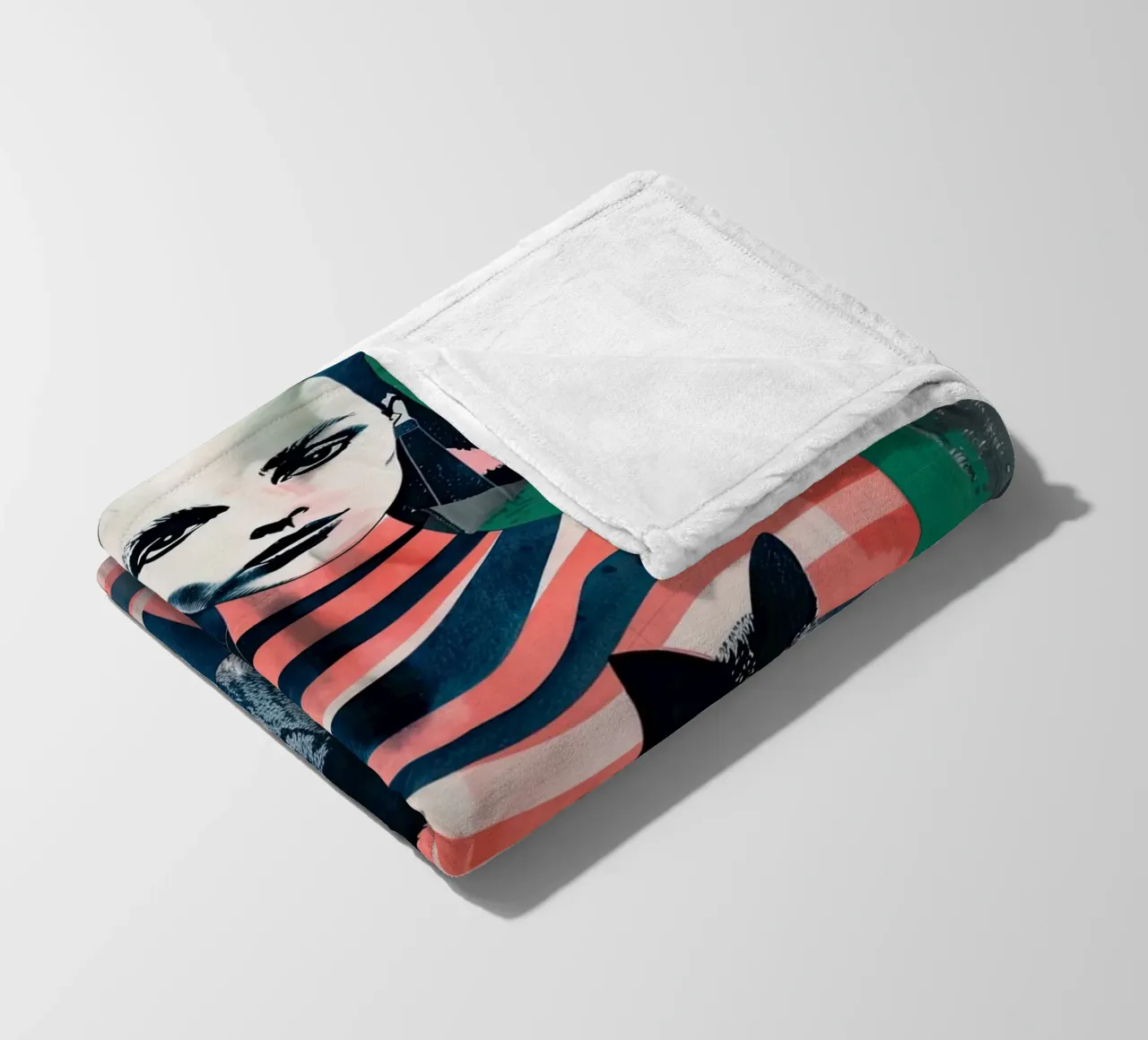 Ragazza che tiene in braccio un gatto coperta in pile da DaarbyN