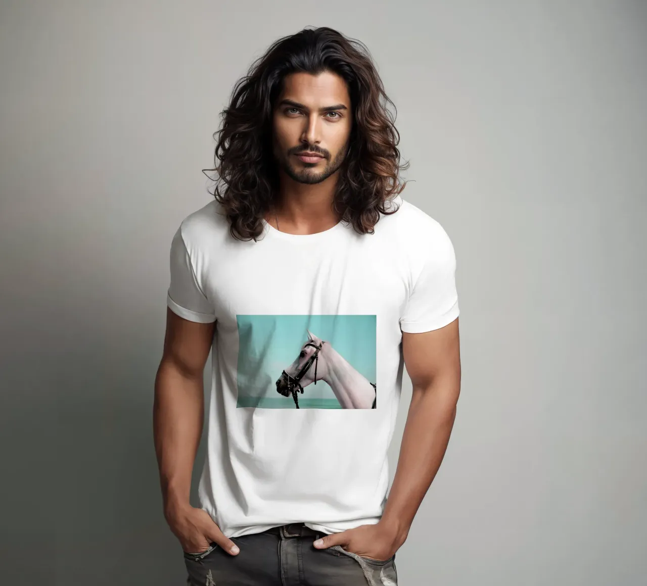 Horse Portrait t-shirt by Lara Zankoul