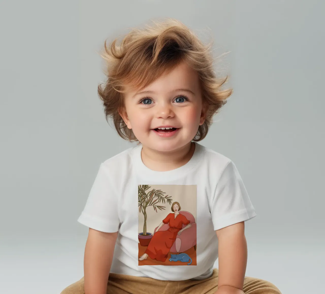 Donna in rosso maglietta neonato da Kamera Obskura