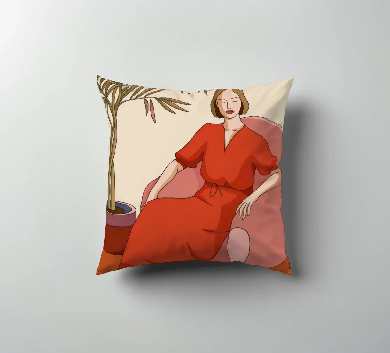 Donna in rosso cuscino da Kamera Obskura