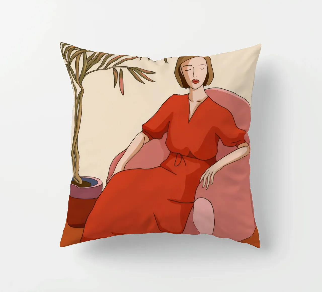 Donna in rosso cuscino da Kamera Obskura
