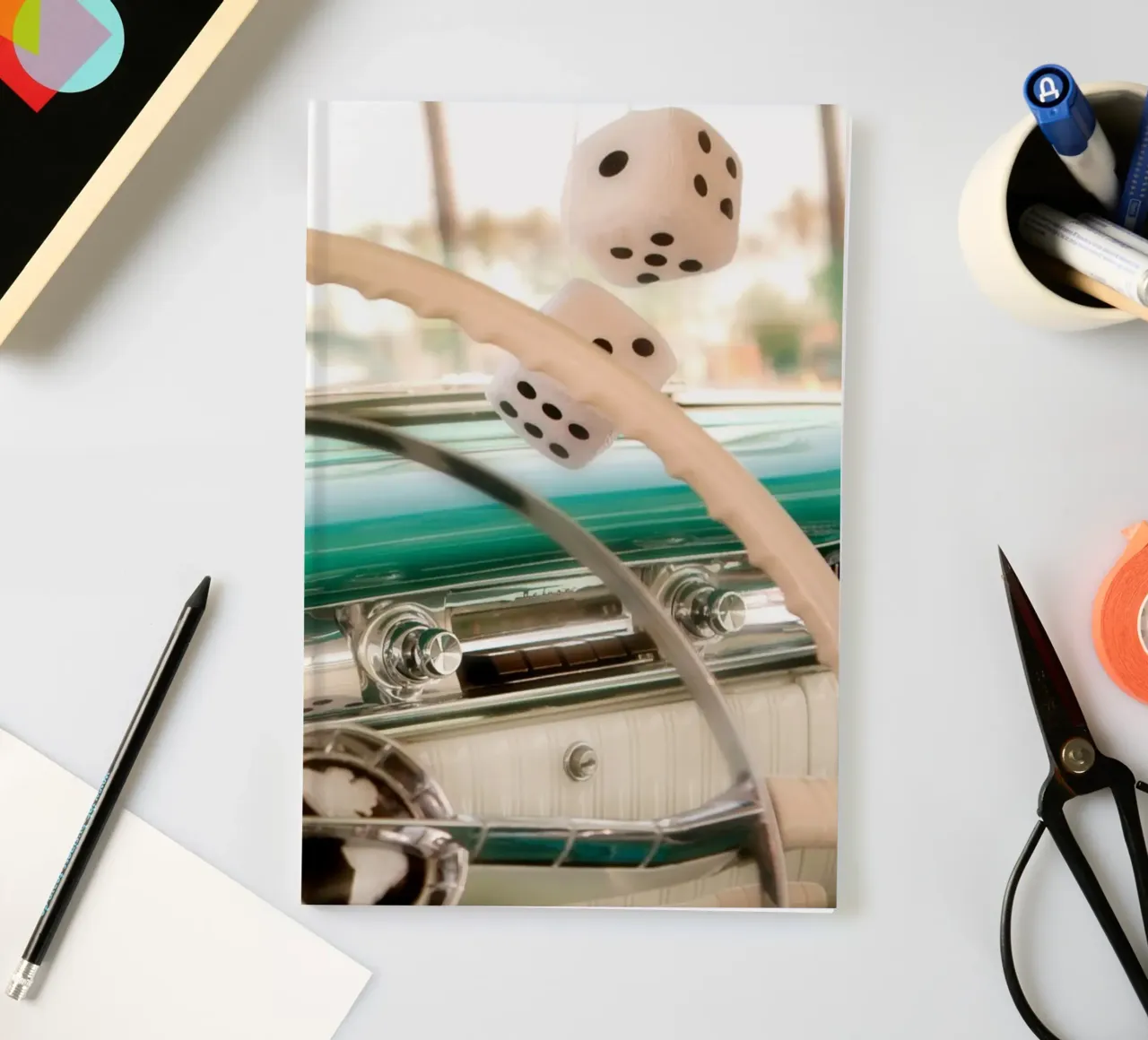 Fluffy Dice notebook by Dave Hare Photography