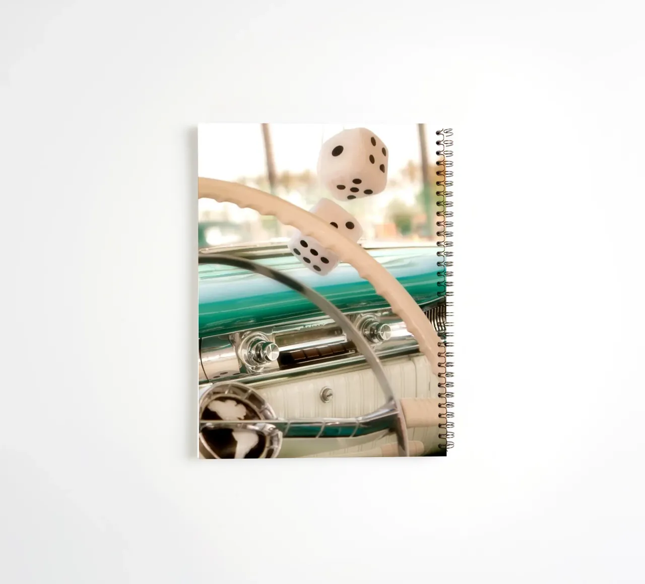 Fluffy Dice spiral notebook by Dave Hare Photography