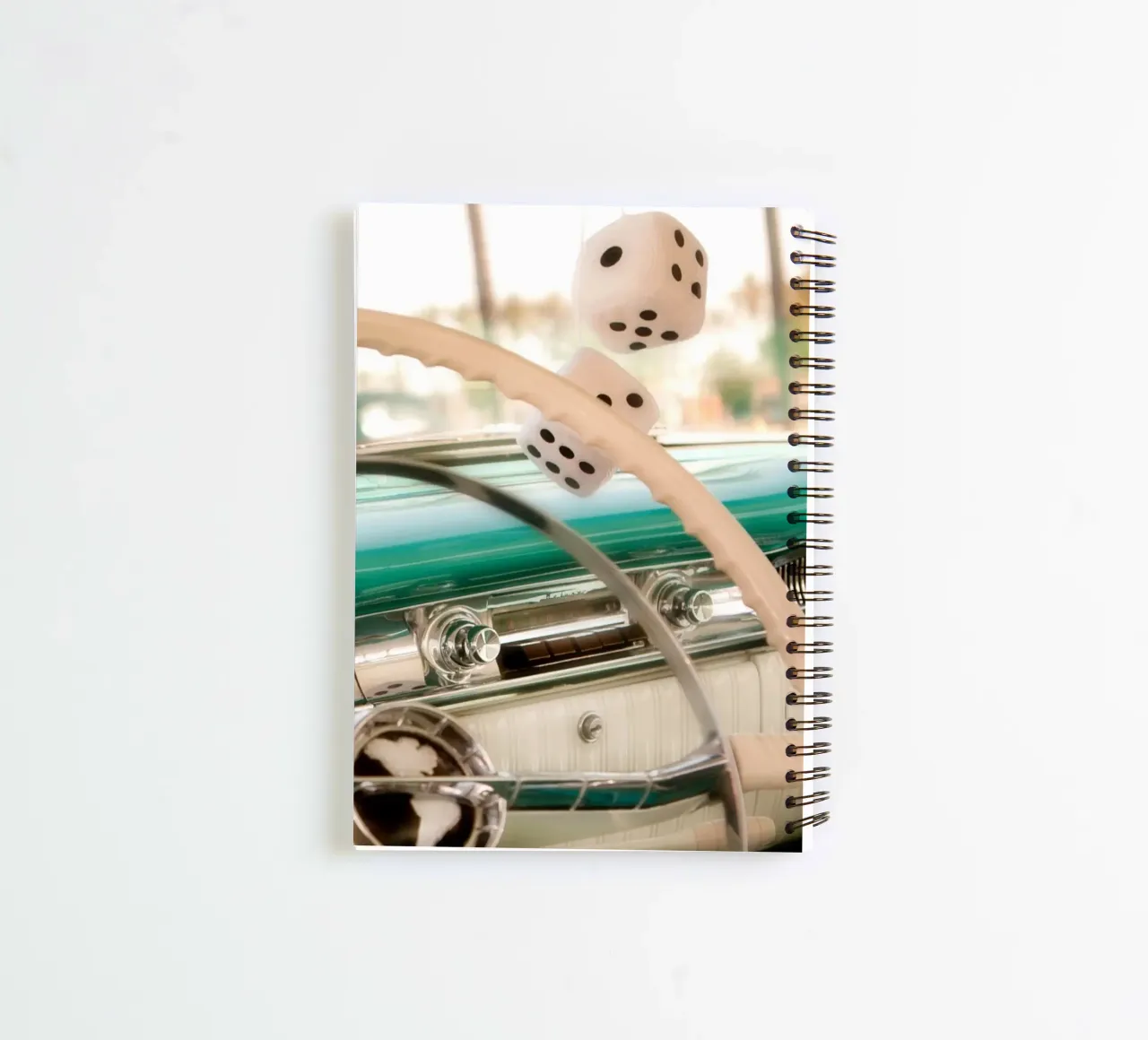 Fluffy Dice spiral notebook by Dave Hare Photography