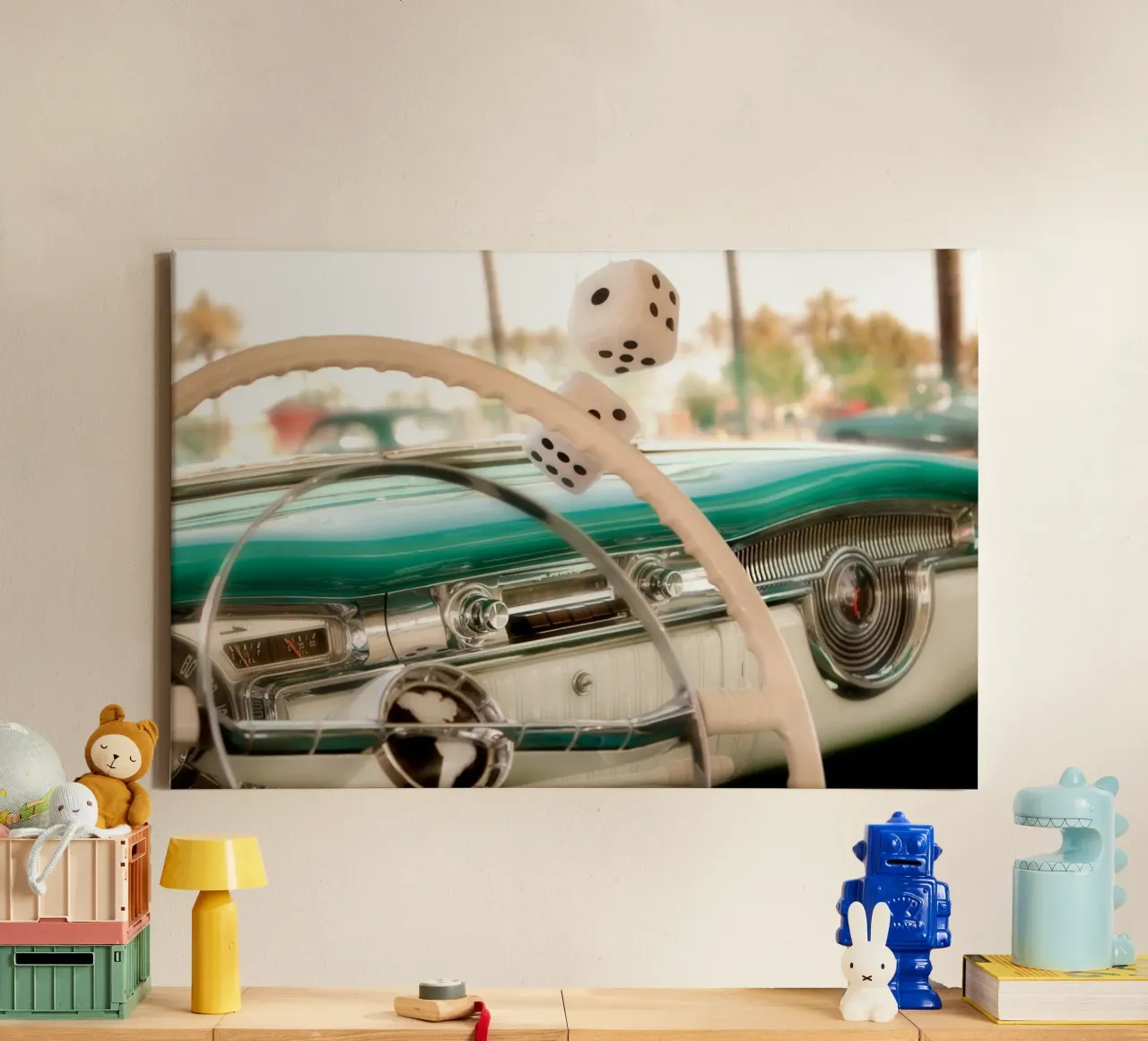 Fluffy Dice canvas by Dave Hare Photography
