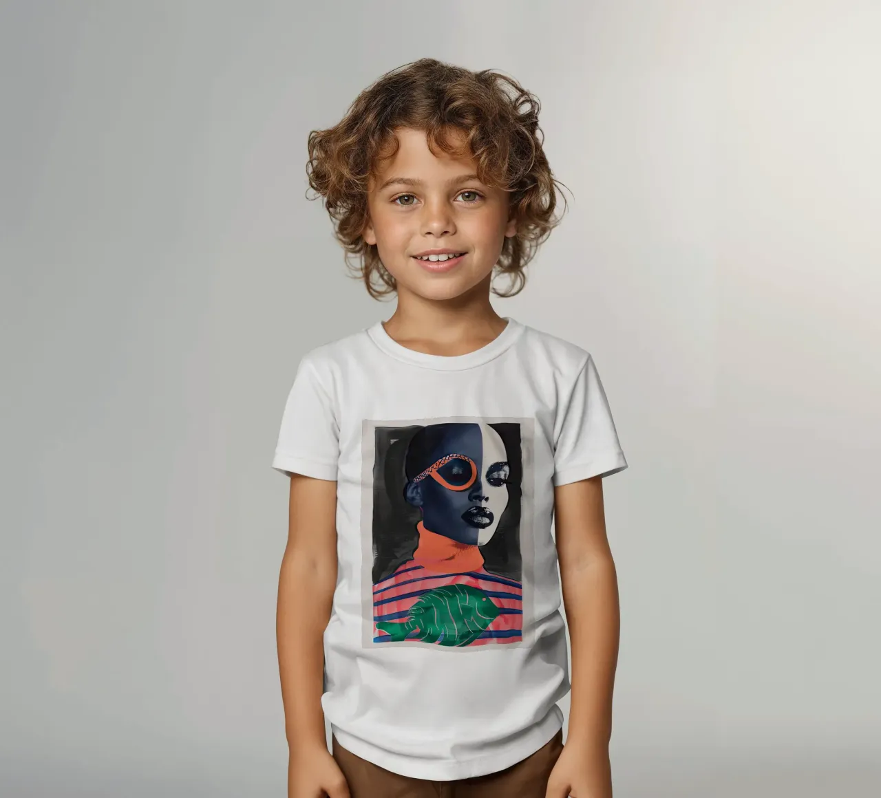 portrait of a woman kids t-shirt by DaarbyN