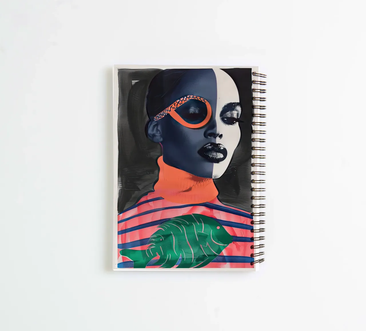 portret van een vrouw notitieboek met spiraal van DaarbyN