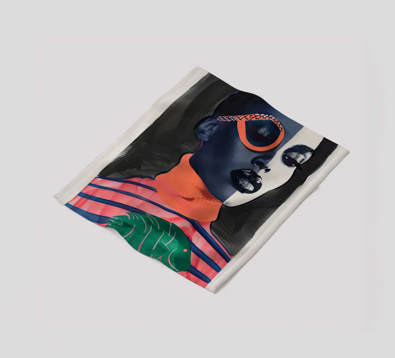 portret van een vrouw fleecedeken van DaarbyN