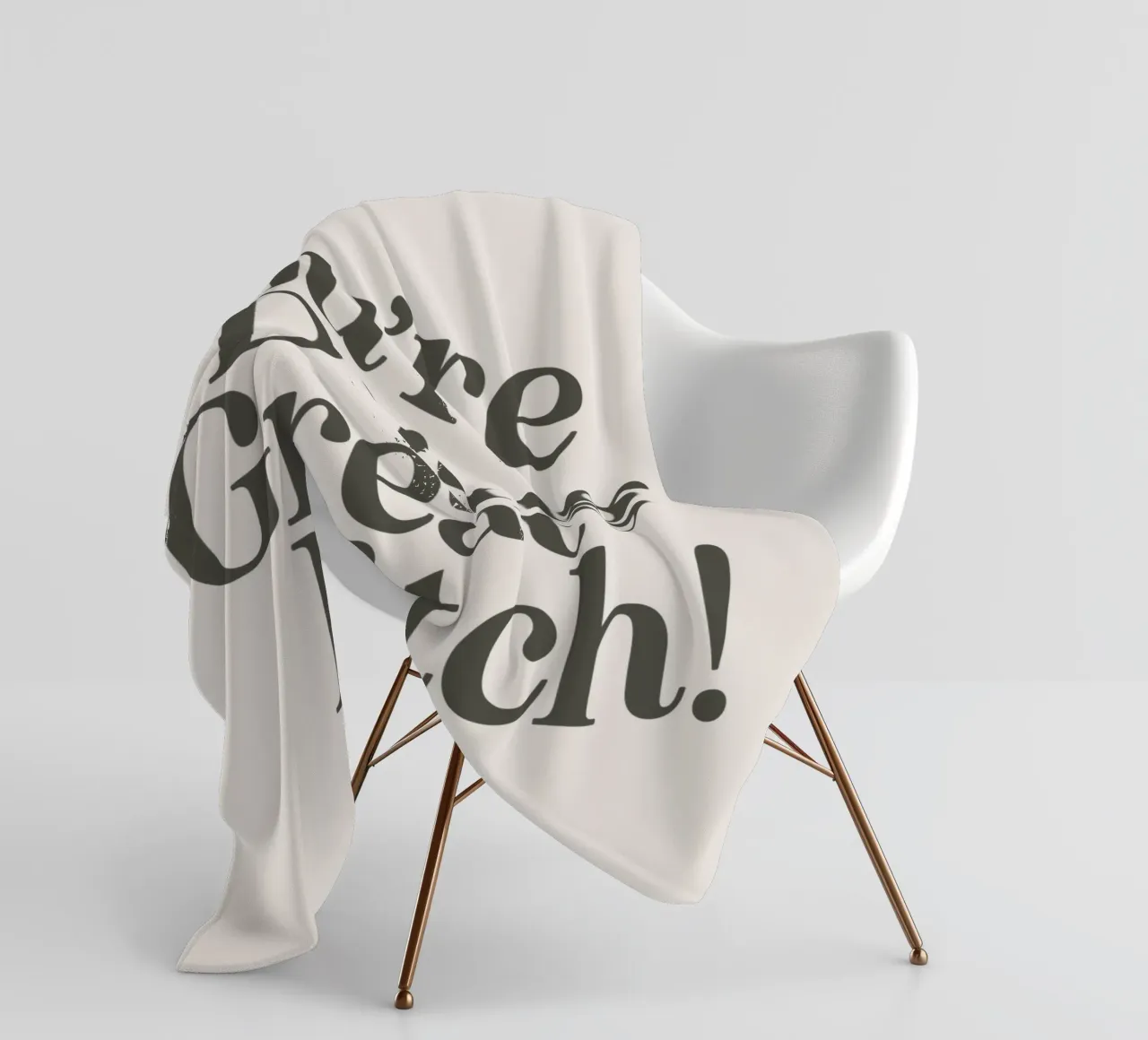 You're Doing Great Bitch Witty Empowering Typography Print fleece blanket by THE MOTIVATED TYPE