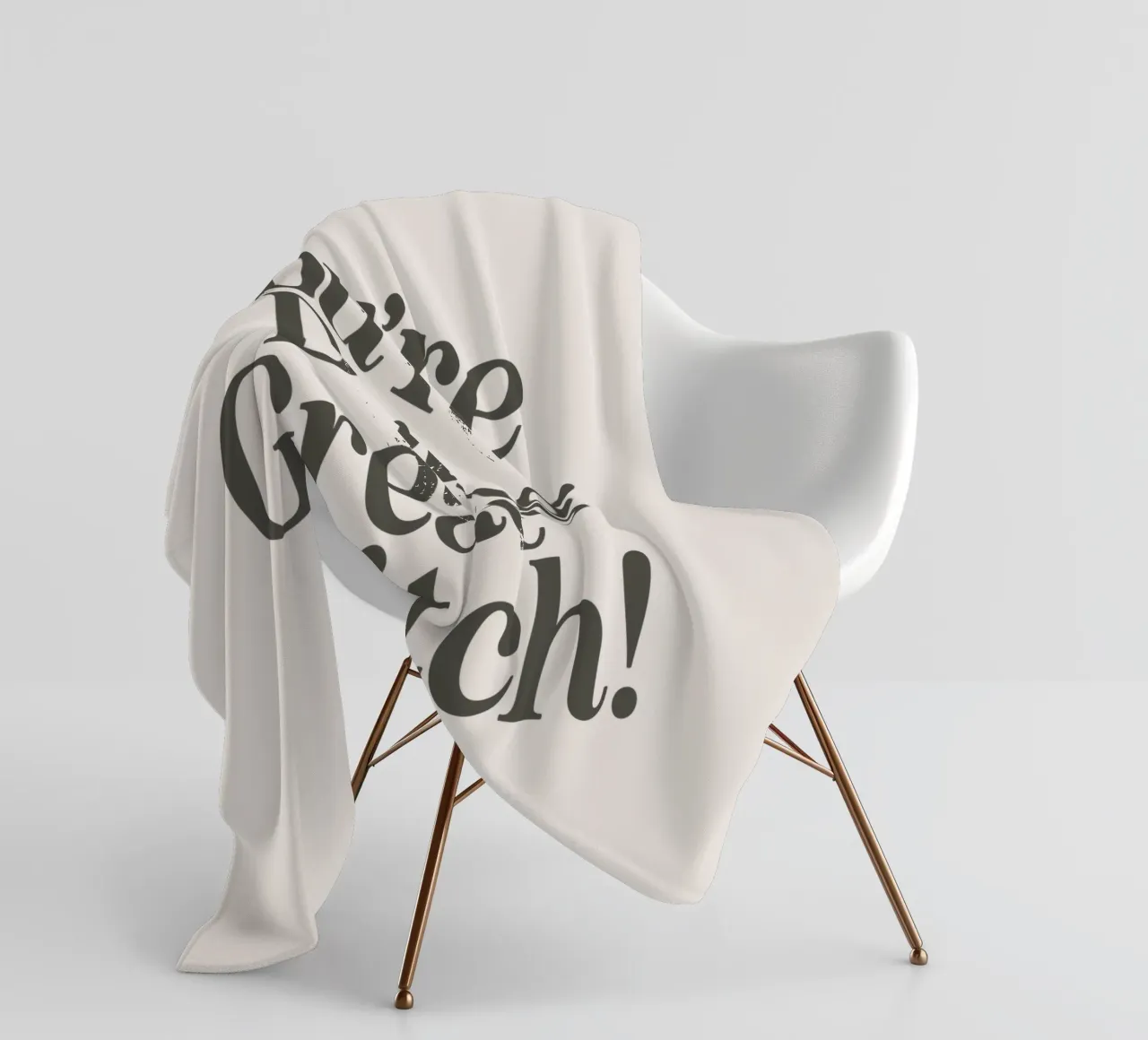 You're Doing Great Bitch Witty Empowering Typography Print fleece blanket by THE MOTIVATED TYPE