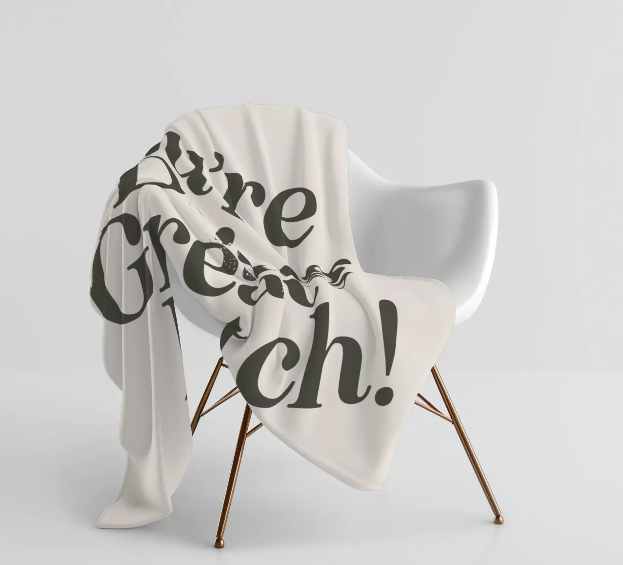 You're Doing Great Bitch Witty Empowering Typography Print fleece blanket by THE MOTIVATED TYPE