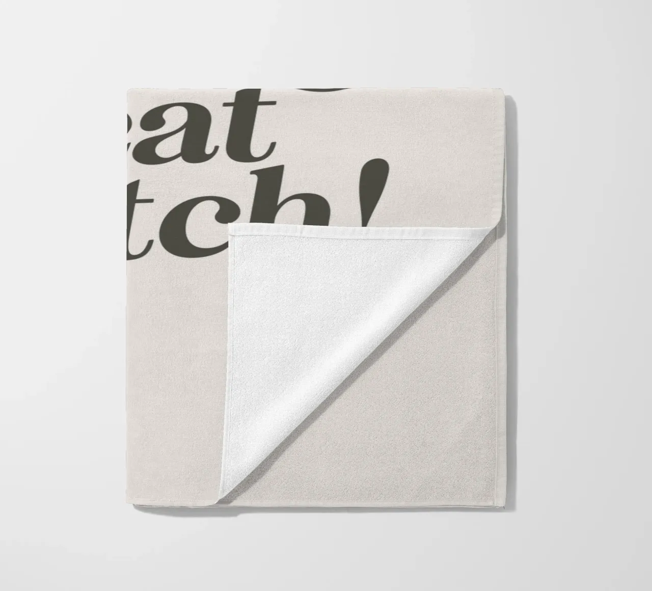 You're Doing Great Bitch Witty Empowering Typography Print beach towel by THE MOTIVATED TYPE