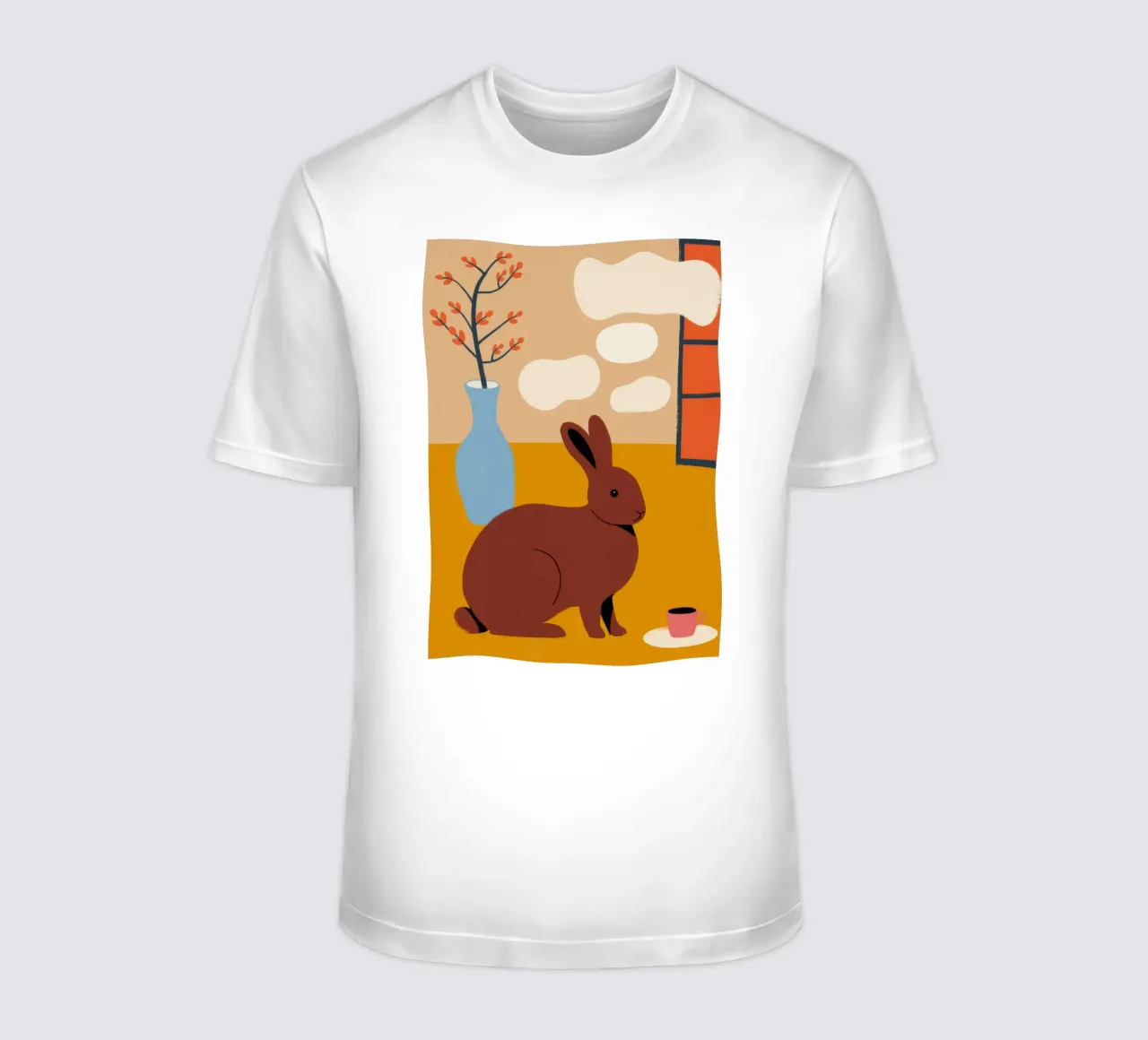 Coniglio e vaso t-shirt da Kamera Obskura