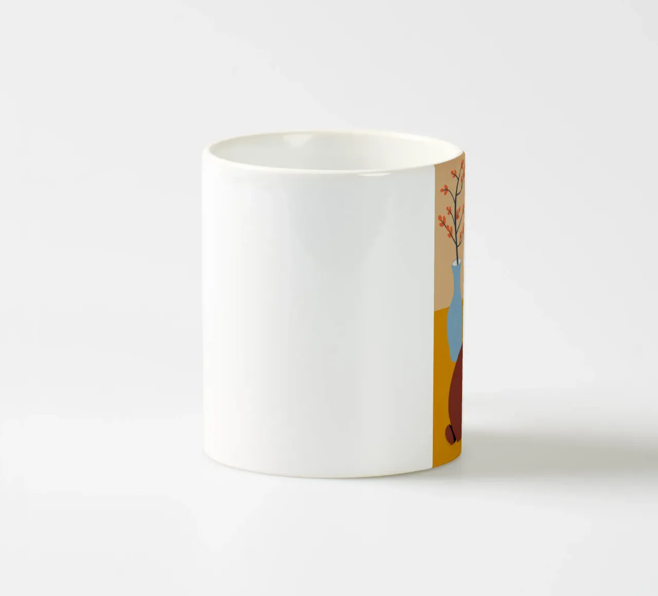 Coniglio e vaso tazza in ceramica da Kamera Obskura
