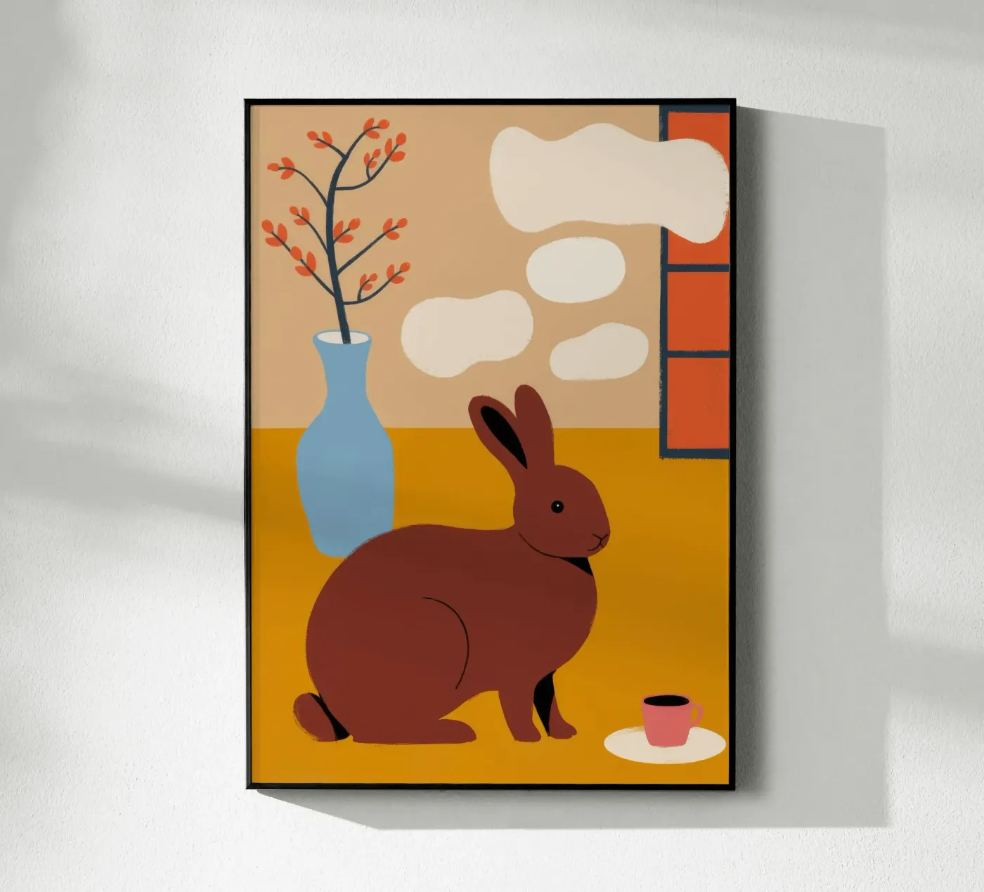 Kaninchen und Vase Acryl-Glas von Kamera Obskura