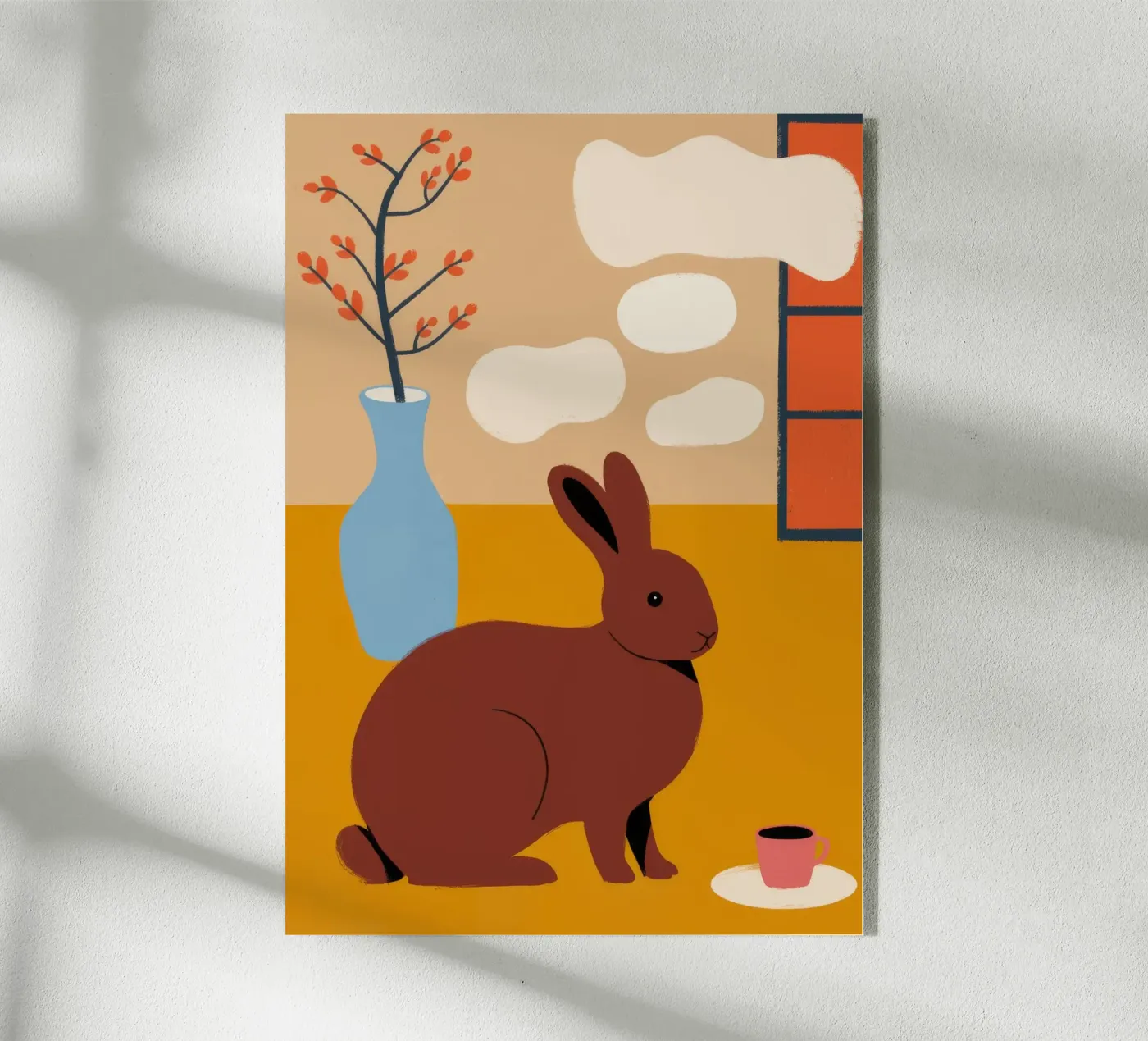 Kaninchen und Vase Acryl-Glas von Kamera Obskura