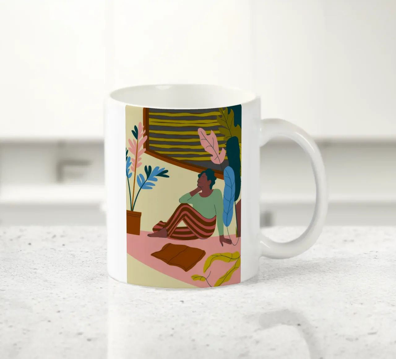 Uomo con piante tazza in ceramica da Kamera Obskura
