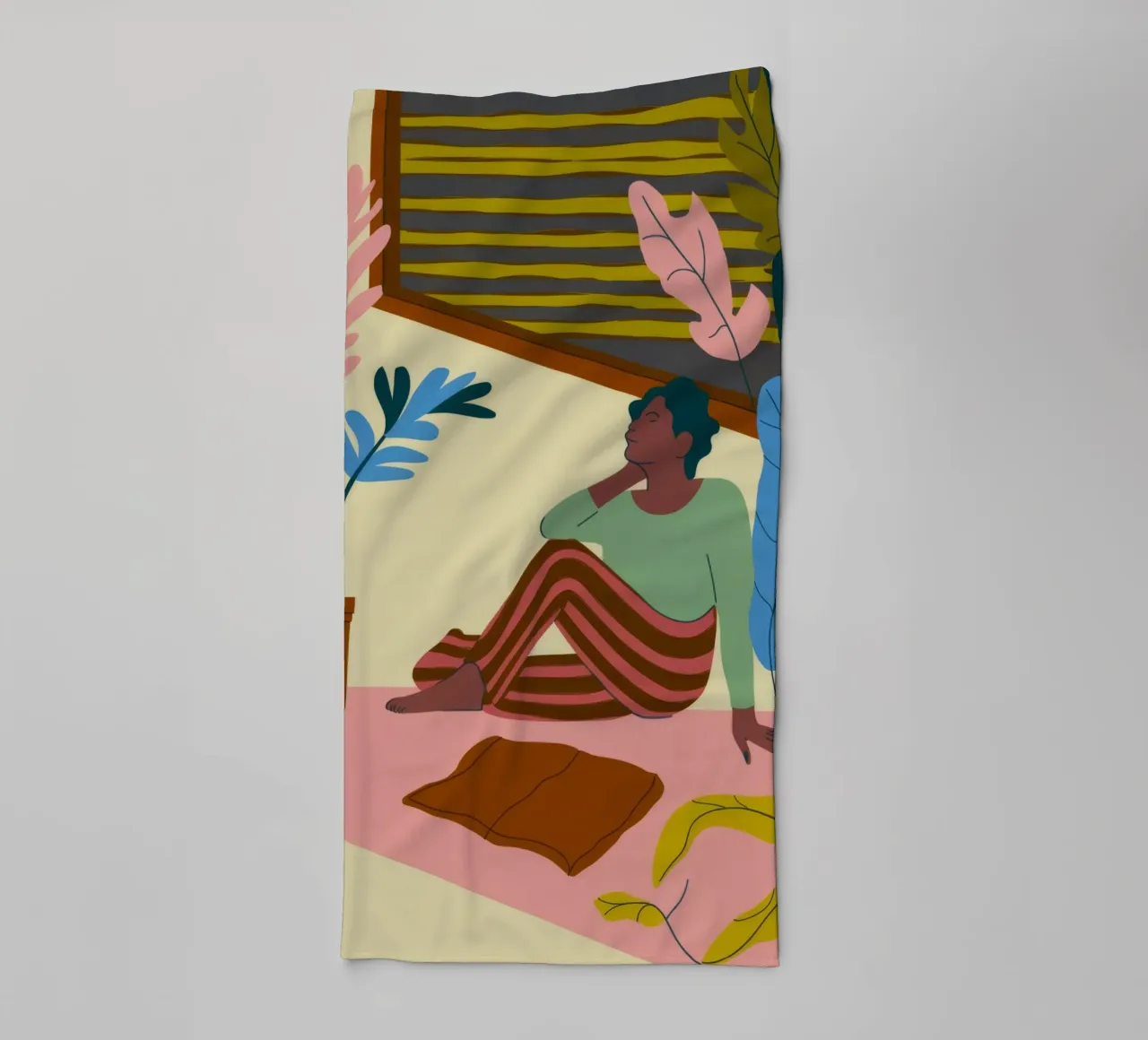 Man with Plants towel by Kamera Obskura