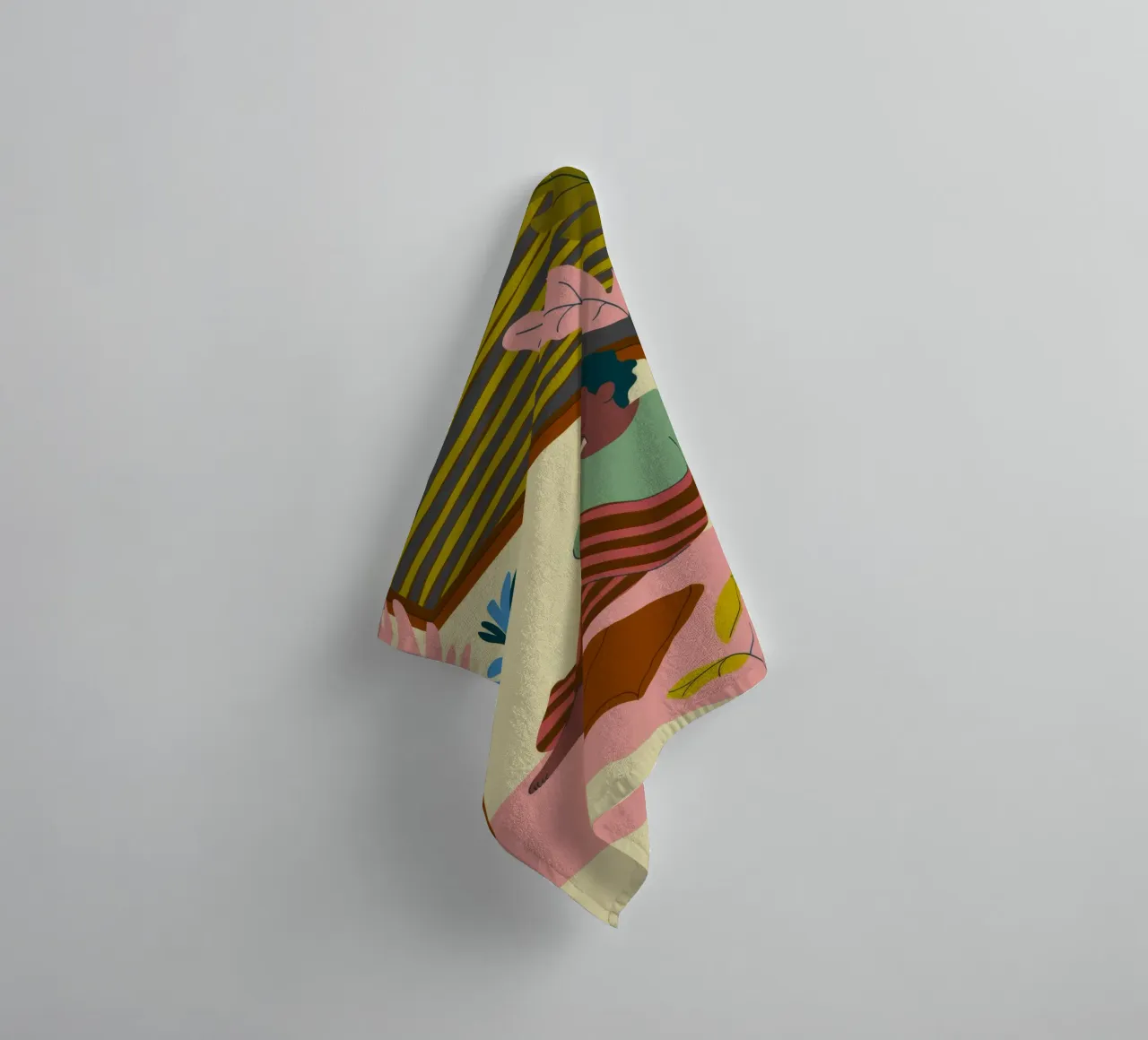 Man with Plants towel by Kamera Obskura