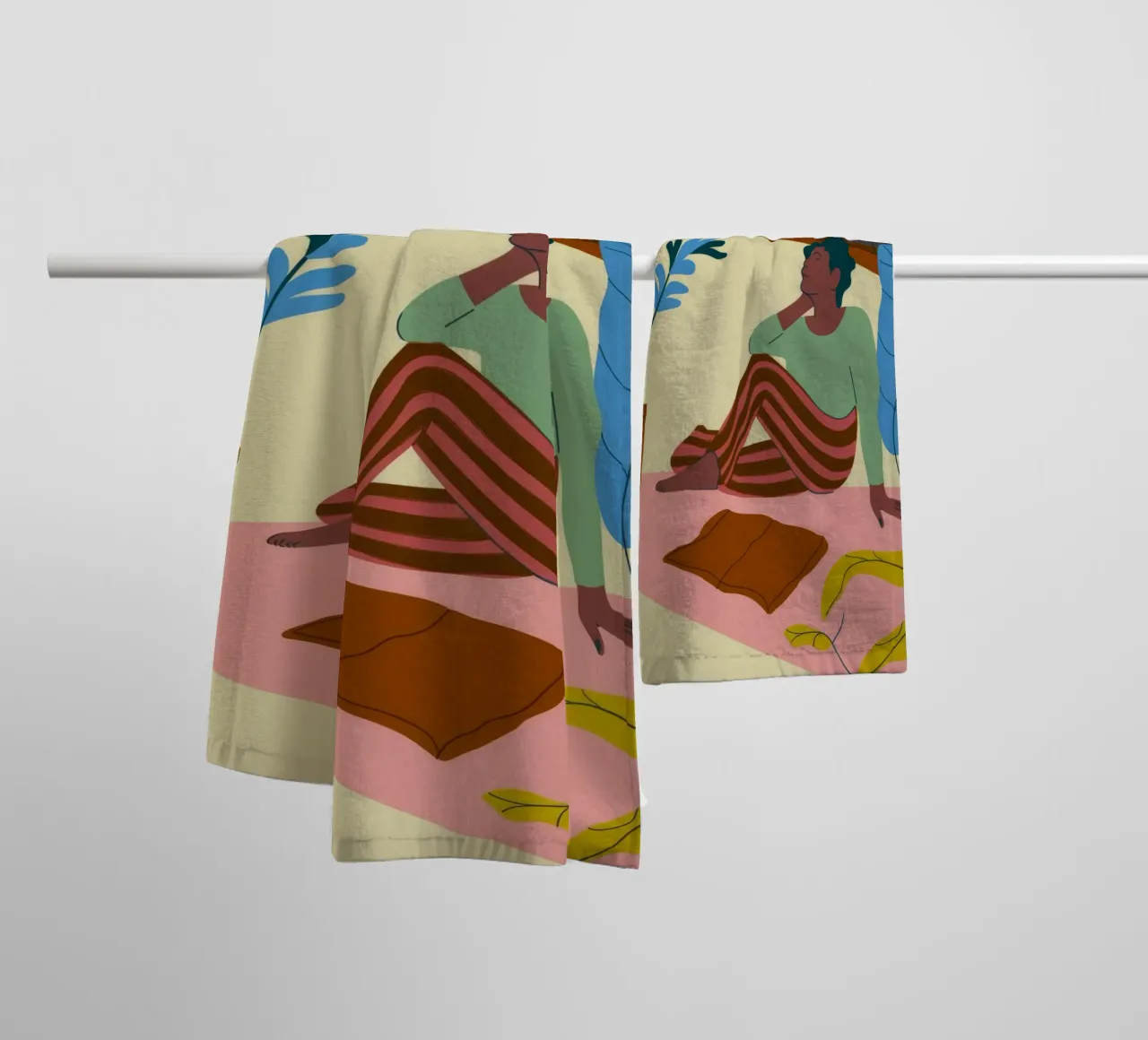 Man with Plants towel by Kamera Obskura