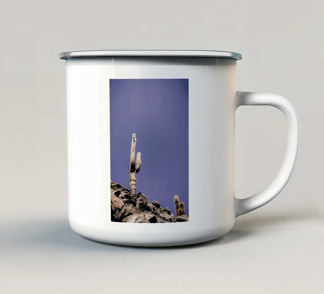 Atacama Cacti Family 2 tazza in smalto da Chris Abatzis