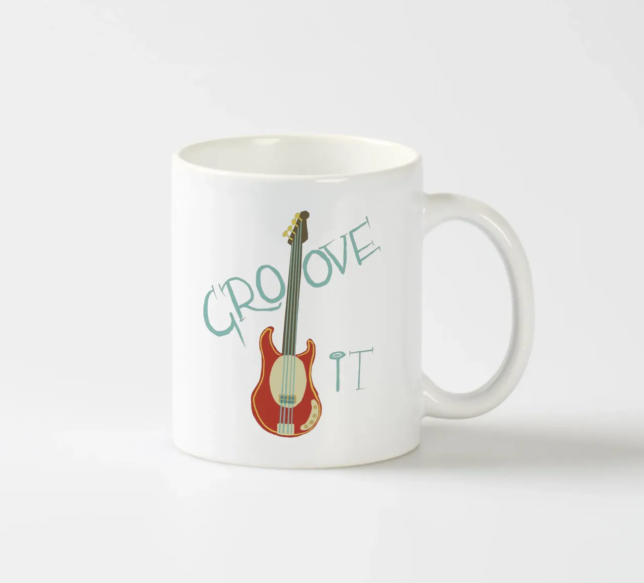 Groove it -Stylized Bass Art tazza in ceramica da Christiane Luz Creativum