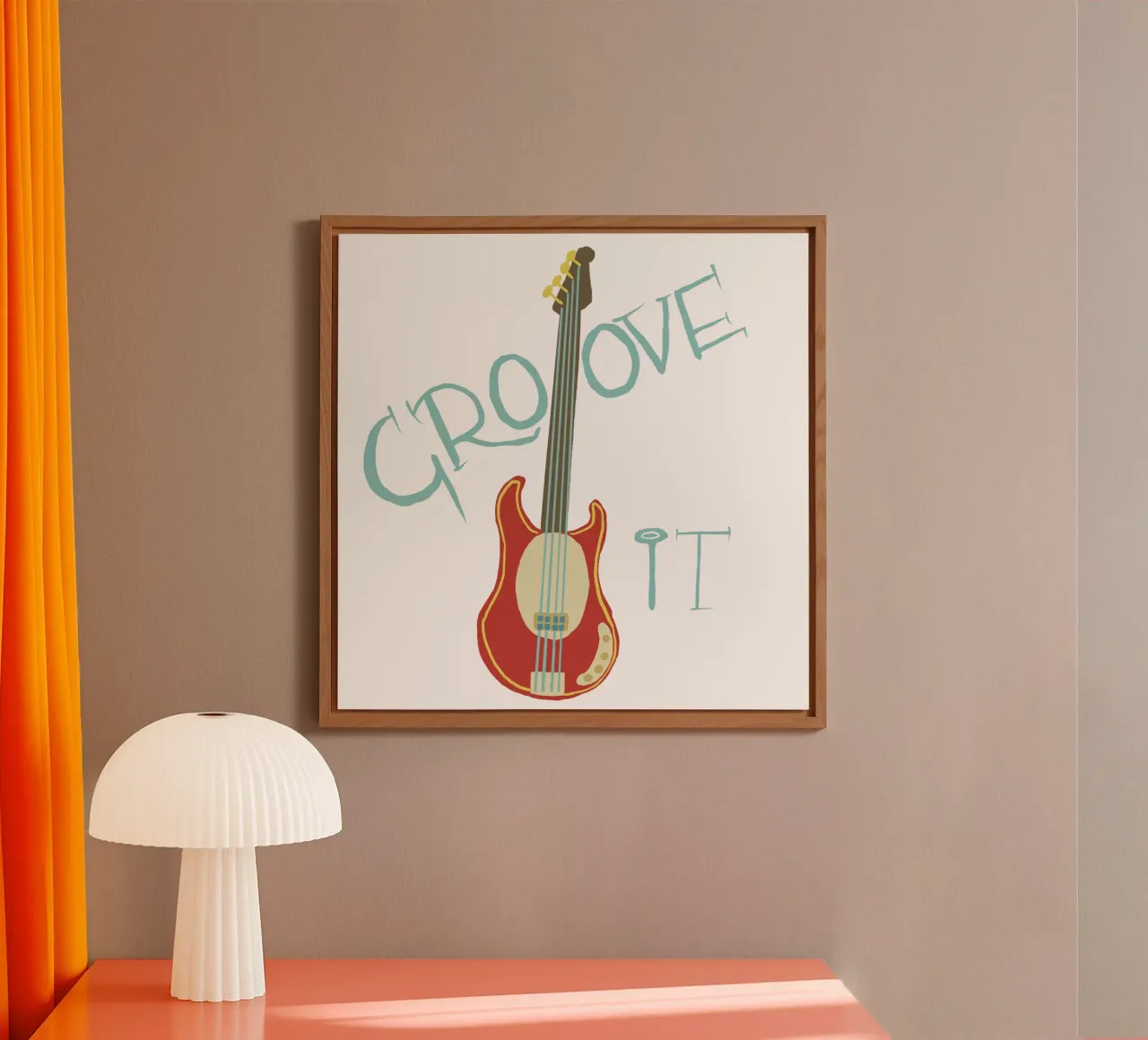 Groove it -Stylized Bass Art alluminio dibond da Christiane Luz Creativum